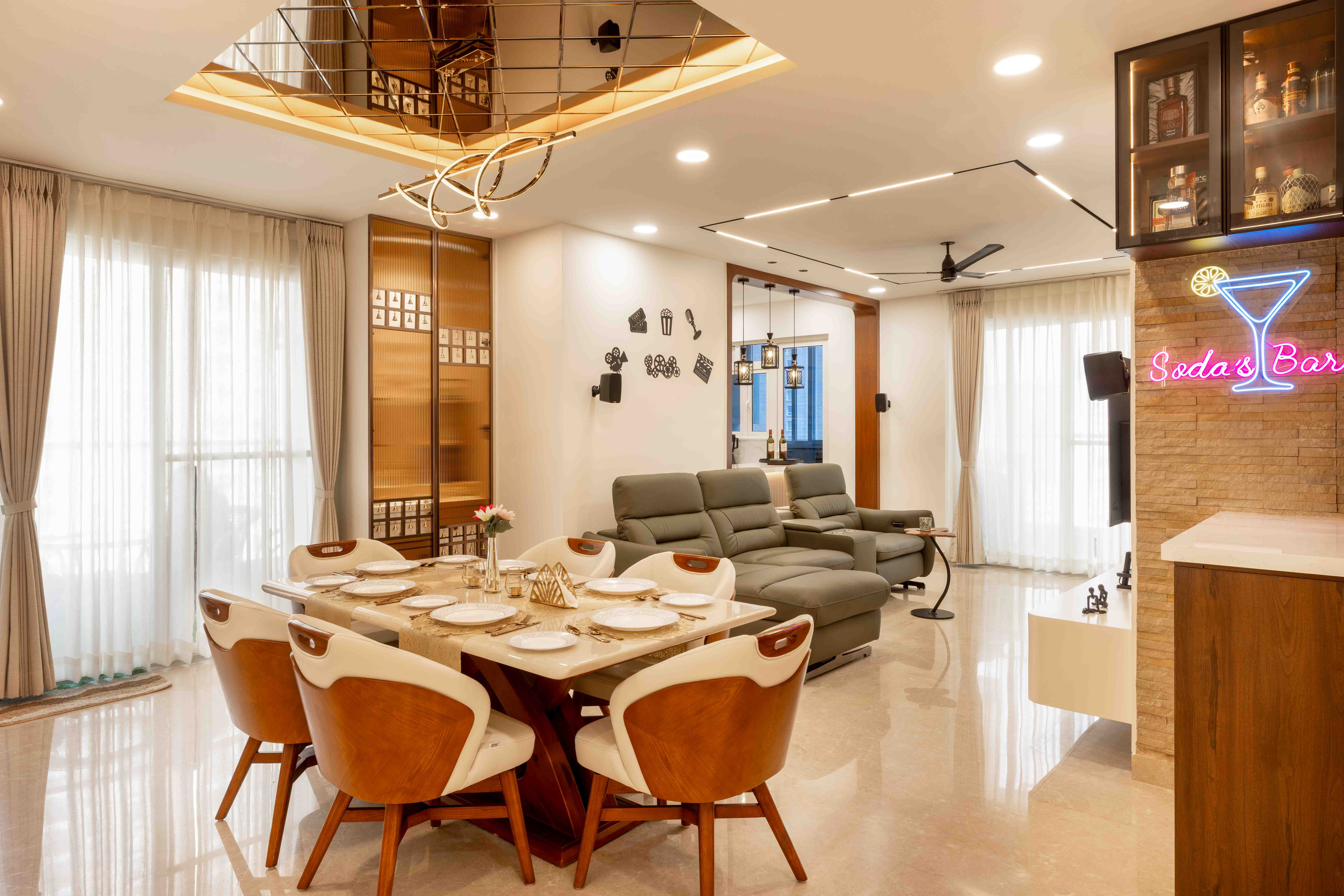Completed 3BHK interior at Auro Kohinoor, Hyderabad