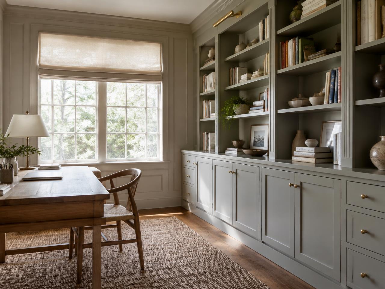Transitional study with shaker joinery